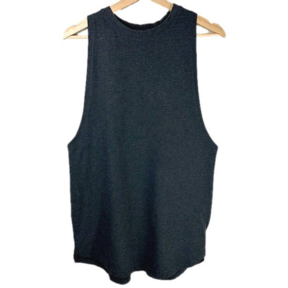ALPHALETE Performance Cut-off Tank Top Charcoal Gray Small - Picture 1 of 8